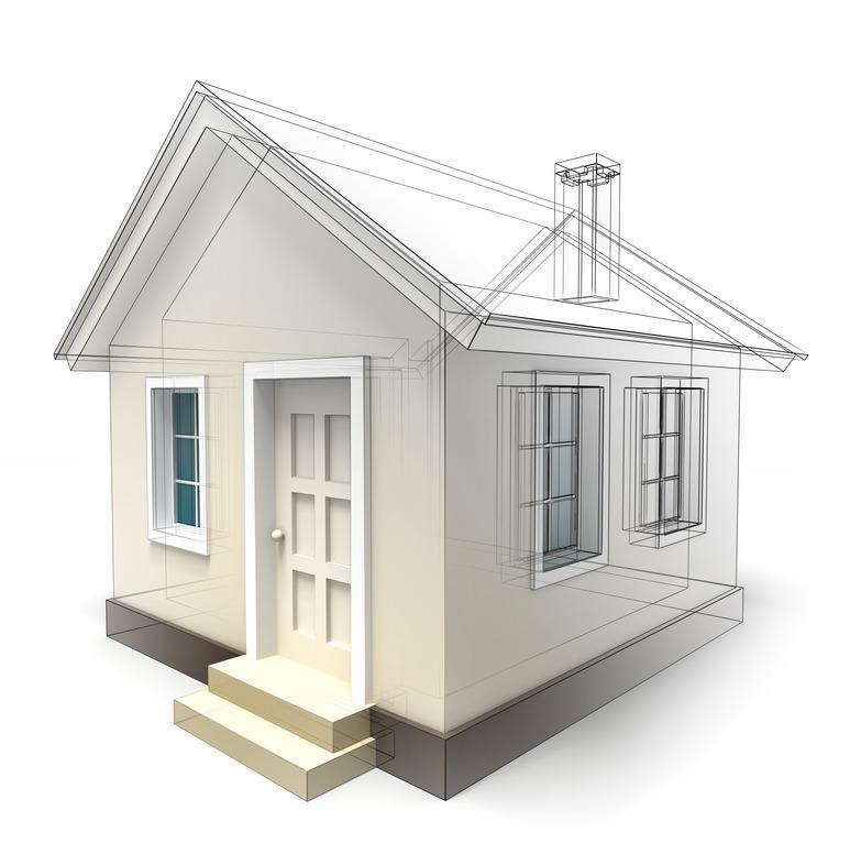 Titulinis 10 house design sketch on white background. clipping path included